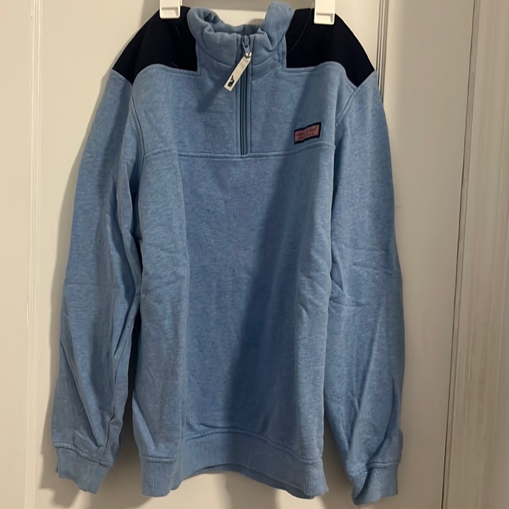 Sky blue Vineyard vines quarter zip